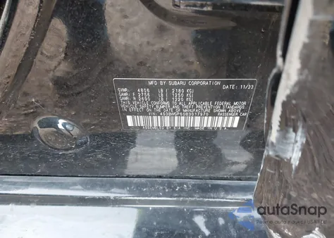 2024 Subaru Legacy Touring Xt из США, поврежденный, VIN 4S3BWGP60R3017970